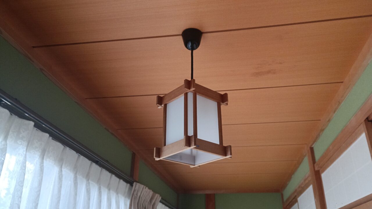 行灯風の和風ペンダントライト