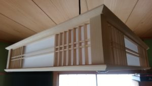 KOIZUMI和風ＬＥＤペンダントライトの白木のセード